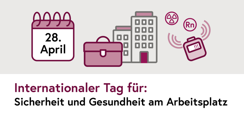 Infografik zu Radonschutz am Arbeitsplatz