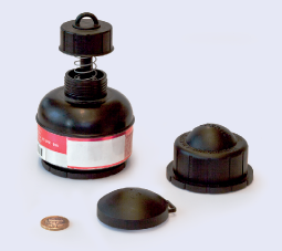 Size comparison of passive meters shown using a one euro piece. 
