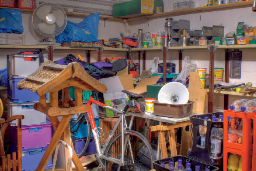 Photo of a storage room full of rarely used items.